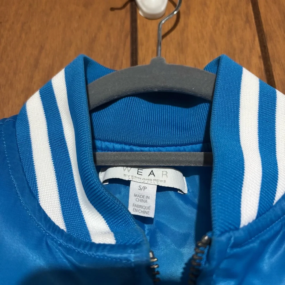 Lions Blue Satin Bomber Jacket - Picture 3 of 5